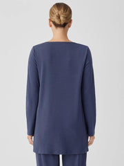 Eileen Fisher Sleepwear | Organic Cotton Interlock Long Sleep Top Indigo - Women