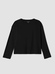 Eileen Fisher Sleepwear | Organic Cotton Interlock Sleep Box-Top Black - Women