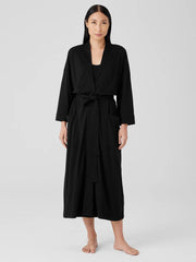 Eileen Fisher Sleepwear | Organic Cotton Interlock Sleep Robe Black - Women