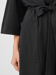 Eileen Fisher Sleepwear | Organic Cotton Interlock Sleep Robe Black - Women