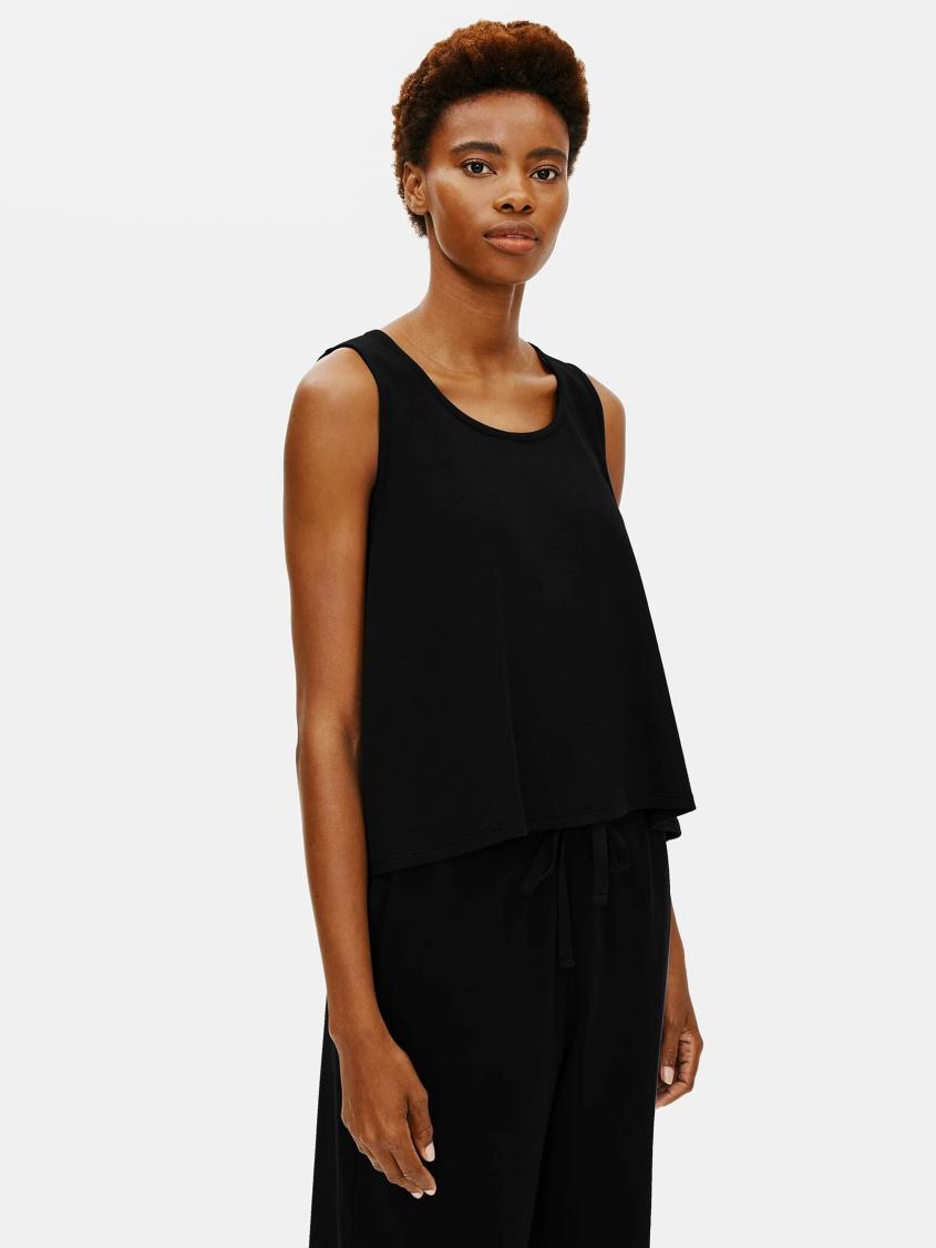 Eileen Fisher Sleepwear | Organic Cotton Interlock U-Neck Sleep Tank Black - Women
