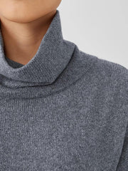 Eileen Fisher Sweaters & Cardigans | Cotton And Recycled Cashmere Turtleneck Long Top Ash - Women
