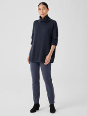 Eileen Fisher Sweaters & Cardigans | Cotton And Recycled Cashmere Turtleneck Long Top Ocean - Women