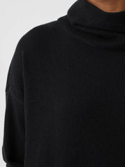 Eileen Fisher Sweaters & Cardigans | Cotton And Recycled Cashmere Turtleneck Top Black - Women