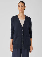Eileen Fisher Sweaters & Cardigans | Cotton And Recycled Cashmere V-Neck Cardigan Ocean - Women