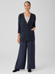 Eileen Fisher Sweaters & Cardigans | Cotton And Recycled Cashmere V-Neck Cardigan Ocean - Women