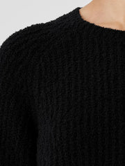 Eileen Fisher Sweaters & Cardigans | Cotton Fluff Crew Neck Long Top Black - Women