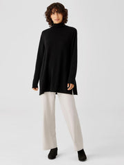 Eileen Fisher Sweaters & Cardigans | Italian Cashmere Turtleneck Long Top Black - Women