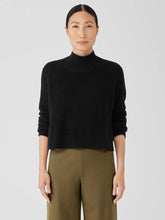 Eileen Fisher Sweaters & Cardigans | Merino Cropped Turtleneck Top In Regenerative Wool Black - Women