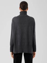 Eileen Fisher Sweaters & Cardigans | Merino Jersey Turtleneck In Regenerative Wool Charcoal - Women