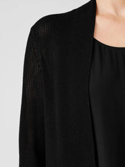 Eileen Fisher Sweaters & Cardigans | Organic Cotton Silk Cord Long Cardigan Black - Women