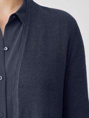 Eileen Fisher Sweaters & Cardigans | Organic Linen Cotton Airy Tuck Long Cardigan Ocean - Women