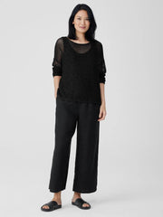 Eileen Fisher Sweaters & Cardigans | Organic Linen Délavé Round Neck Top Black - Women