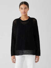 Eileen Fisher Sweaters & Cardigans | Peruvian Organic Cotton Boucle Crew Neck Top Black - Women