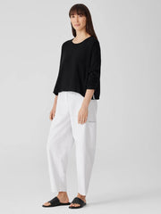 Eileen Fisher Sweaters & Cardigans | Peruvian Organic Cotton Crepe Crew Neck Top Black - Women