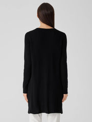 Eileen Fisher Sweaters & Cardigans | Peruvian Organic Cotton Crepe V-Neck Long Top Black - Women