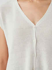 Eileen Fisher Sweaters & Cardigans | Peruvian Organic Cotton Crepe Vest Bone - Women