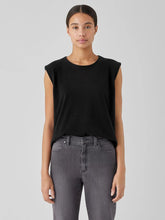 Eileen Fisher Tanks & Camis | Cozy Organic Cotton Slub Round Neck Tank Black - Women