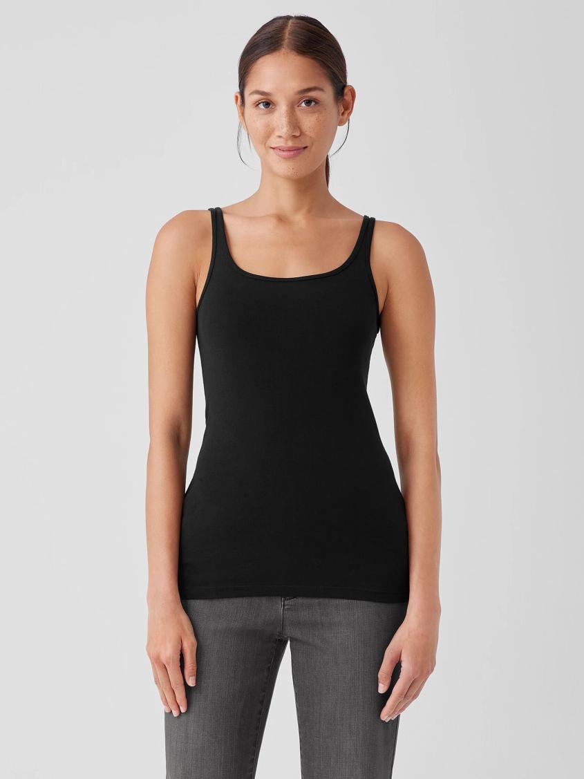 Eileen Fisher Tanks & Camis | Organic Cotton Baby Rib Tank Black - Women
