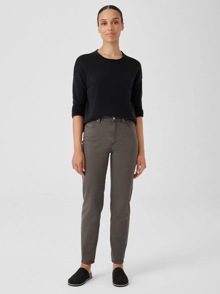 Eileen Fisher Tanks & Camis | Organic Cotton Denim Slim Jean White - Women