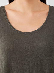 Eileen Fisher Tanks & Camis | Organic Linen Jersey Tank Black - Women