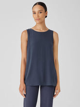 Eileen Fisher Tanks & Camis | Silk Georgette Crepe Ballet Neck Tank Ocean - Women