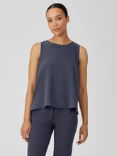 Eileen Fisher Tanks & Camis | Silk Georgette Crepe Jewel Neck Tank Ocean - Women
