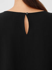 Eileen Fisher Tanks & Camis | Silk Georgette Crepe Round Neck Tank Black - Women