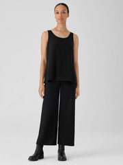 Eileen Fisher Tanks & Camis | Silk Georgette Crepe Scoop Neck Tank Black - Women