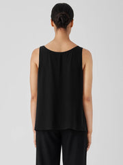 Eileen Fisher Tanks & Camis | Silk Georgette Crepe Scoop Neck Tank Black - Women