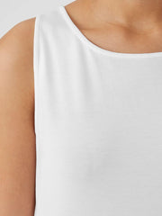 Eileen Fisher Tanks & Camis | Stretch Jersey Knit Jewel Neck Tank White - Women