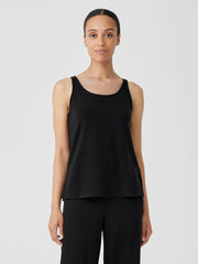 Eileen Fisher Tanks & Camis | Stretch Jersey Knit Scoop Neck Tank Black - Women