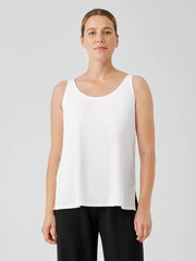 Eileen Fisher Tanks & Camis | Stretch Jersey Knit Scoop Neck Tank White - Women