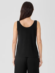 Eileen Fisher Tanks & Camis | Stretch Silk Jersey Scoop Neck Tank Black - Women