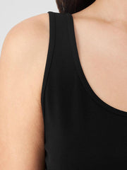 Eileen Fisher Tanks & Camis | Stretch Silk Jersey Scoop Neck Tank Black - Women