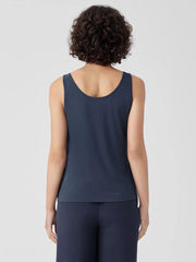 Eileen Fisher Tanks & Camis | Stretch Silk Jersey Scoop Neck Tank Ocean - Women