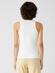 Eileen Fisher Tanks & Camis | Traceable Cotton Jersey Round Neck Tank White - Women