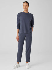 Eileen Fisher Tops & Tees | Cozy Brushed Terry Hug Crew Neck Top Ocean - Women