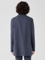 Eileen Fisher Tops & Tees | Cozy Brushed Terry Hug Funnel Neck Long Top Ocean - Women