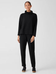 Eileen Fisher Tops & Tees | Cozy Brushed Terry Hug Funnel Neck Top Black - Women