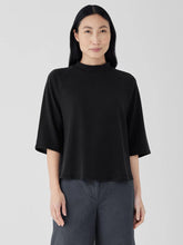Eileen Fisher Tops & Tees | Cozy Organic Cotton Slub Mock Neck Top Black - Women
