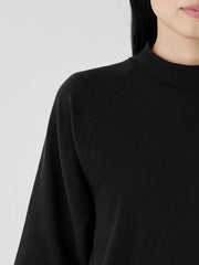 Eileen Fisher Tops & Tees | Cozy Organic Cotton Slub Mock Neck Top Black - Women