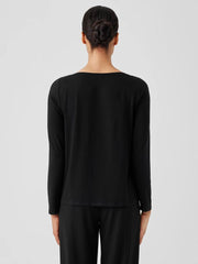 Eileen Fisher Tops & Tees | Fine Jersey Cowl Neck Top Black - Women