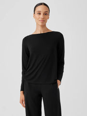 Eileen Fisher Tops & Tees | Fine Jersey Cowl Neck Top Black - Women
