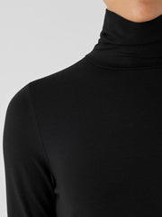 Eileen Fisher Tops & Tees | Fine Jersey Scrunch Neck Top Black - Women