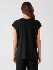 Eileen Fisher Tops & Tees | Fine Jersey Square Top Black - Women