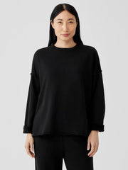 Eileen Fisher Tops & Tees | Organic Cotton French Terry Box-Top Black - Women