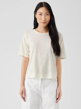 Eileen Fisher Tops & Tees | Organic Cotton Hazy Slub Tee Softwhite - Women