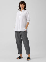 Eileen Fisher Tops & Tees | Organic Cotton Ripple Classic Collar Shirt White - Women