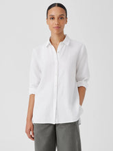 Eileen Fisher Tops & Tees | Organic Cotton Ripple Classic Collar Shirt White - Women